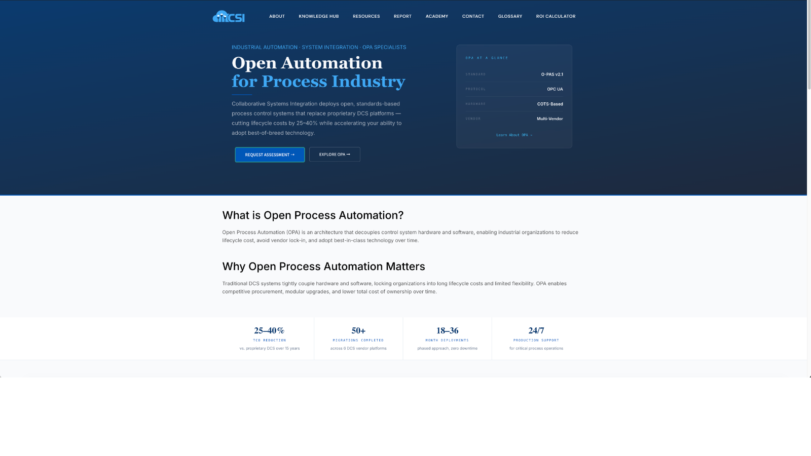 CSI Automation homepage